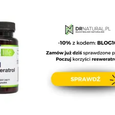 Butelka suplementu diety "Trans Resweratrol" od Supplife. Odkryj korzyści resweratrolu z kodem rabatowym!